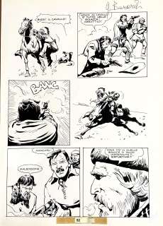 IVO MILAZZO - Original page for Ken Parker n. 1. Cm. 30,5x42,5. Ink. Signed by Giancarlo Berardi. Code 9194.