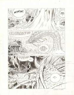 Corentin Rouge | Planche originale n° 109, présence de correcteur blanc - Wendigo - Thorgal Saga | Daniel Maghen