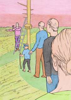 Maciej Sienczyk (b. 1972), "Mezczyzna budujacy karmnik | Desa Unicum