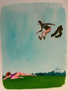 Hoviv - 1 Original colour page - Tout feu tout femme - 1973 | Catawiki