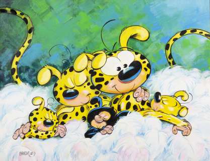 Batem | Le Marsupilami, peinture Ã  l’acrylique, Ã … | Millon