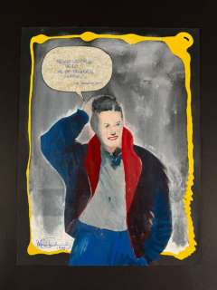 Tamburini, Stefano - 1 Original colour drawing - Frigidaire - Autoritratto "Meglio un originale loffio..." - 1984 | Catawiki