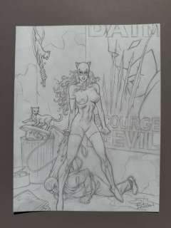 Rich Larson - 1 Original drawing - Catwoman - Erotische Zeichnung | Catawiki