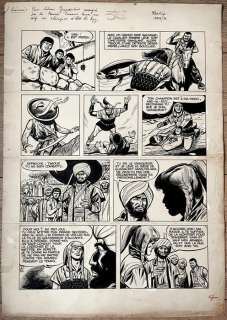 Sirius - 1 Original page - Les Timour T10 - Le Cavalier sans visage - 1959 | Catawiki