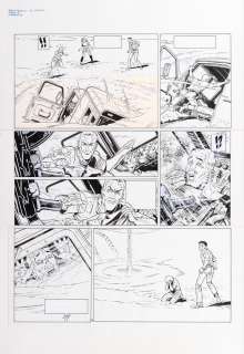 Denayer | Wayne Shelton, planche n°38 Ã  l’encre de Chine… | Millon