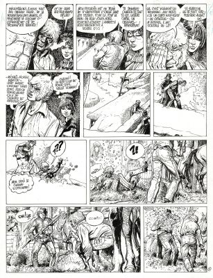 Franz | Lot 318 - Lester Cockney, Les fous de Kaboul, planche originale à l’encre de chine. | Septimus