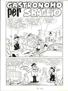 Colantuoni, Tiberio - 16 Original page - Tiramolla #15 - "Sfortunino Gastronomo per sbaglio" - Storia originale completa - 1967