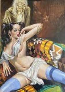 AVERARDO CIRIELLO - Original cover for Maghella n. 56. Cm. 36x50. Gouache. Mint. Code 9638.