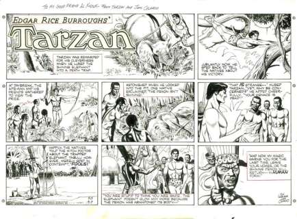 John Celardo - 1 Original page - Tarzan - Sunday Comic Page - 1956 | Catawiki