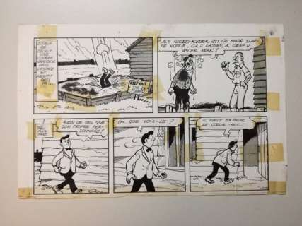 Clément, Henri (Rik) - 1 Original drawing - Dees Dubbel - De Vlam van Calcutta - 1961 | Catawiki