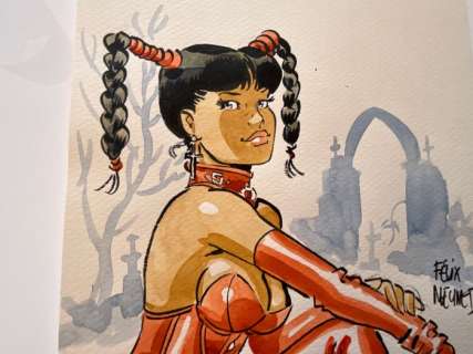 Meynet, Félix - 1 Original colour drawing - gothique - Illustration « Gothique » | Catawiki