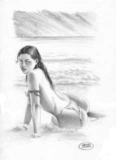 De Luca, Giuseppe - 1 Original drawing - Pin Up | Catawiki