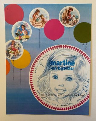 Marlier, Marcel - 1 Original drawing - Martine - martine en bateau - 1983 | Catawiki