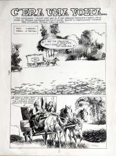 GIORGIO TREVISAN - Original page for Ken Parker n. 27 "C‘era una volta". Cm. 31,5x42. Ink. Mint. Code 980.