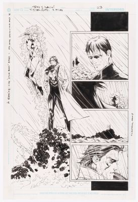 TONY DANIELS TEEN TITANS/OUTSIDERS SECRET FILES AND ORIGINS 2005 COMIC BOOK PAGE ORIGINAL ART. | Hake’s
