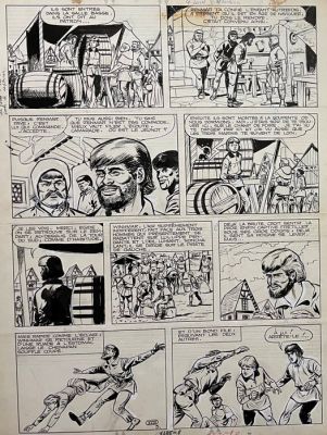 Sirius - 1 Original page - De Timoers - La galère pirate (Tome18) - 1965 | Catawiki