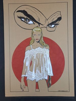Larry Camarda - 1 Original colour drawing - Diabolik - Sguardi | Catawiki