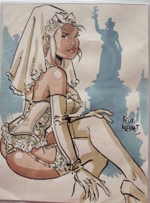 Meynet, Félix - Original colour drawing - Mirabelle | Catawiki