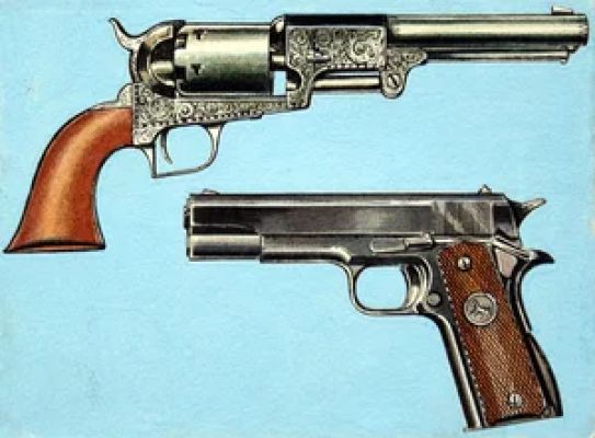 20Th Century Unidentified Artist | Colt Revolver and Automatic Pistol | Illustration Art Gallery
