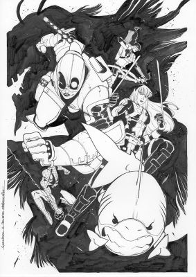 Continue Shopping | GWENPOOL #5 PAGE 20 ORIGINAL PAGE BY STEFANO NESI | Scott’s Collectables