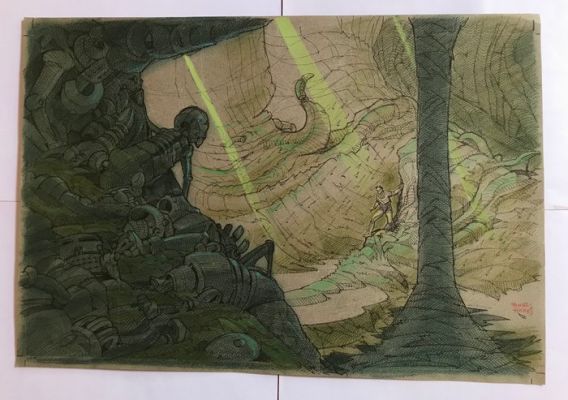 Torres, Daniel - 1 Original colour drawing - Roco Vargas - El Jardín Botánico - 2005 | Catawiki