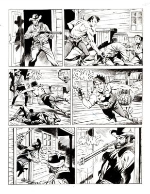 Laurenti, Mauro - 3 Original page - Zagor #632 - "La banda degli spietati" - 2018 | Catawiki