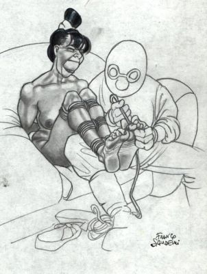 Saudelli, Franco - 1 Original colour page - Bondage - "Femmine alla corda..." - 1990 | Catawiki