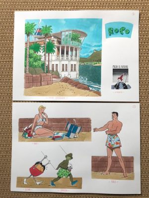 Torres, Daniel - 2 Original colour drawing - Roco Vargas - Escaparate de verano, Roco - 1987