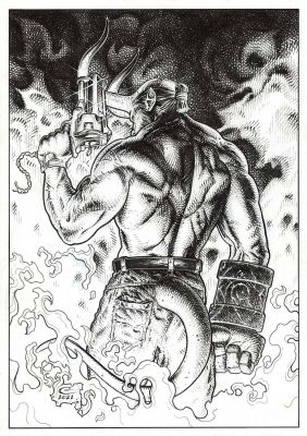 Richards, Grant - Hellboy Illustration! | Comic Book Art Gallery