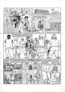 Planche originale 34 Les Chemins de Malefosse Tome 9 La plume de fer par François Dermaut