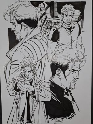 Raimondo, Luca - 1 Original drawing - Nathan Never: Studi del Personaggio