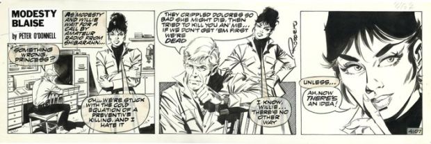 Romero, Enric Badia - 1 Original page - Modesty Blaise - strip #4107 - 1977 | Catawiki