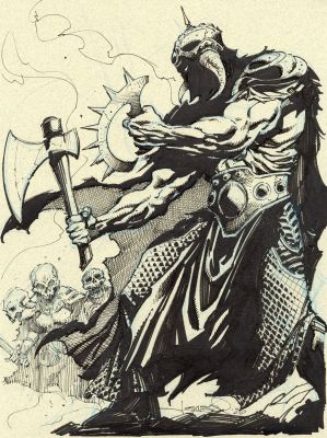 Aaron Lopresti | Frazetta’s DEATH DEALER original sketch | Aaron Lopresti