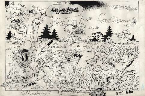 Macherot | Sibylline, planche n°22B à l’encre de Chine de… | Millon