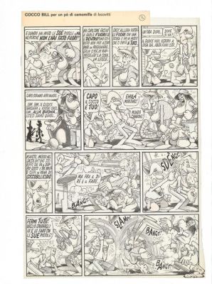Benito Jacovitti | Planche originale n°3, "Per un pò di camomilla" - Coccobill | Daniel Maghen