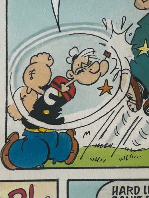 Mevin - 1 Original page - Popeye - Olive’s been Knitting - 1983 | Catawiki