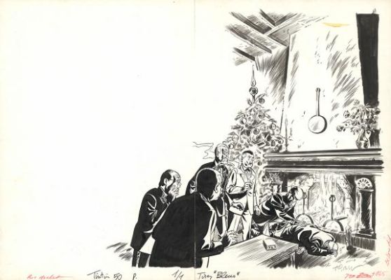 Tibet | Illustration originale parue dans le journal Tintin - Ric Hochet | Daniel Maghen