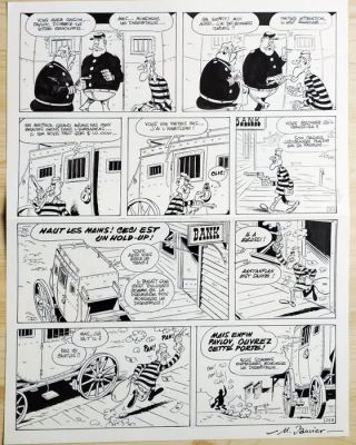 Janvier, Michel - 1 Original page - Lucky Luke - Rantanplan Otage - 1992 | Catawiki