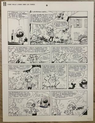 Seron, Pierre - 1 Original page - Les Petits Hommes T33, planche 11 - 20 mille lieues sous les Terres - 1994