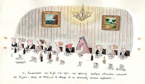 Sempé | Si, brusquement, vers la fin d’un repas, vous… | Millon