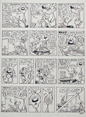 Michelon , Giacomo - 1 Original page - Lupo Alberto - Chat to Chat pag.6 | Catawiki