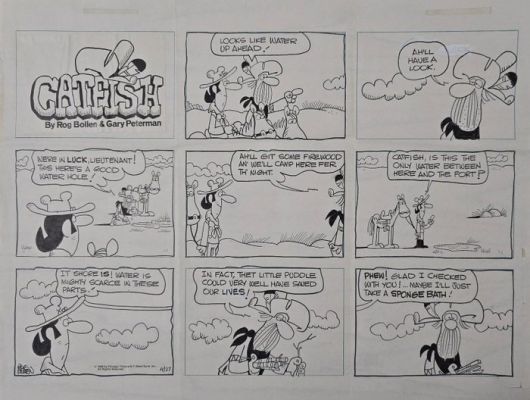 Rog Bollen - Gary Peterman - 1 Œuvre originale - Catfish 4-27-1980 | Catawiki