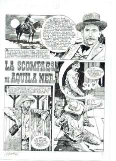 Gattia, Alarico | 12x original plates (full story) "La scomparsa di Aquila Nera"  - (1978) | Catawiki