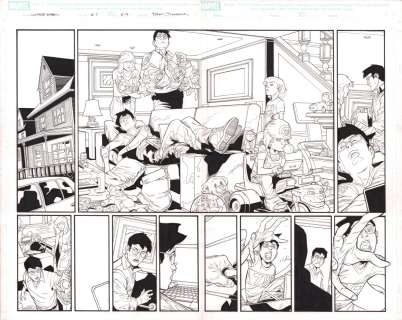 Rafa Sandoval, Roger Bonet - Ultimate Enemy #1 Pgs.8 & 9 Dps - Reed with Parents - 2010