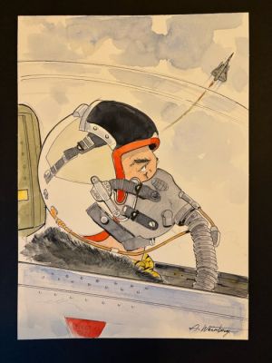 Weinberg, Albert - 1 Original colour drawing - Dan Cooper | Catawiki