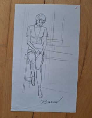 Renaud - 1 Original preliminary drawing - Jessica Blandy | Catawiki