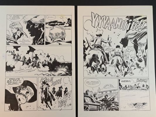 Alessandrini, Berardi - 2 Original page - Ken Parker: Sangue Sulle Stelle - 1977 | Catawiki