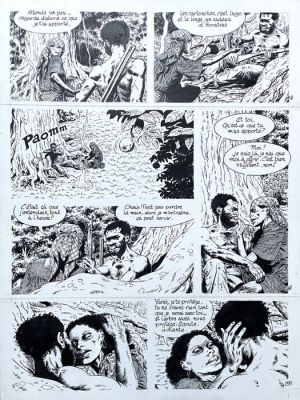 Auclair, Claude - 1 Original page - Le Sang du Flamboyant - 1985