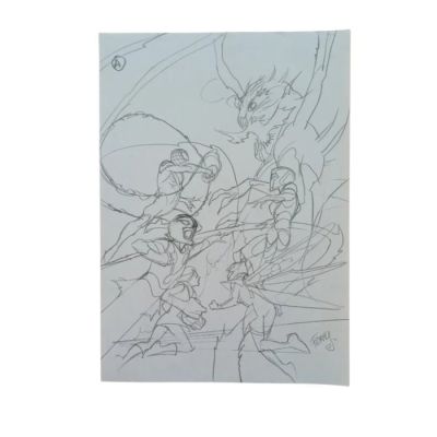 Ferry, Pascual - 1 Original preliminary drawing - Champions - Cover | Catawiki