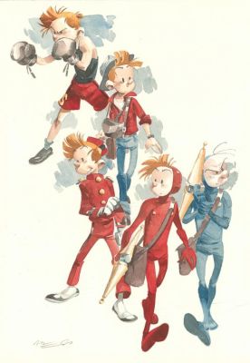 José Luis Munuera | Illustration originale - Aux sources du Z - Spirou et Fantasio | Daniel Maghen